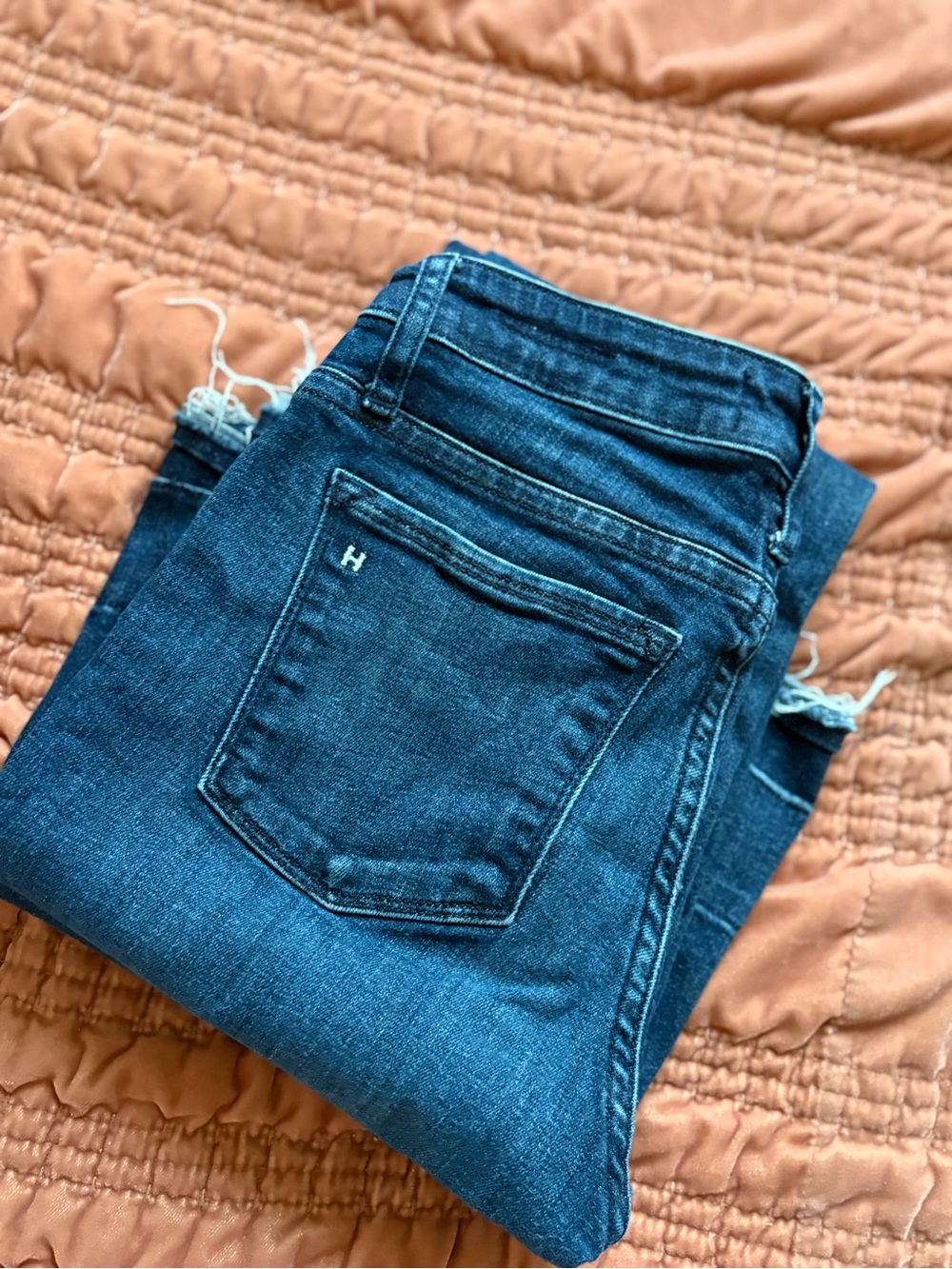 Dark Blue Women's Boot-Cut Jeans( inseam cut to make longer)
